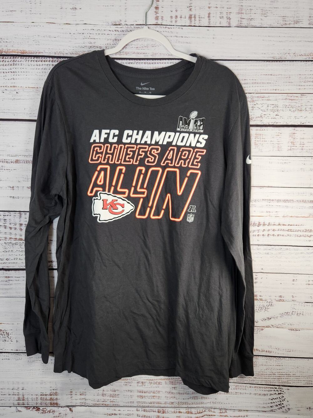 Nike Men's long sleeve Kansas City playoffs t-shirt size xl